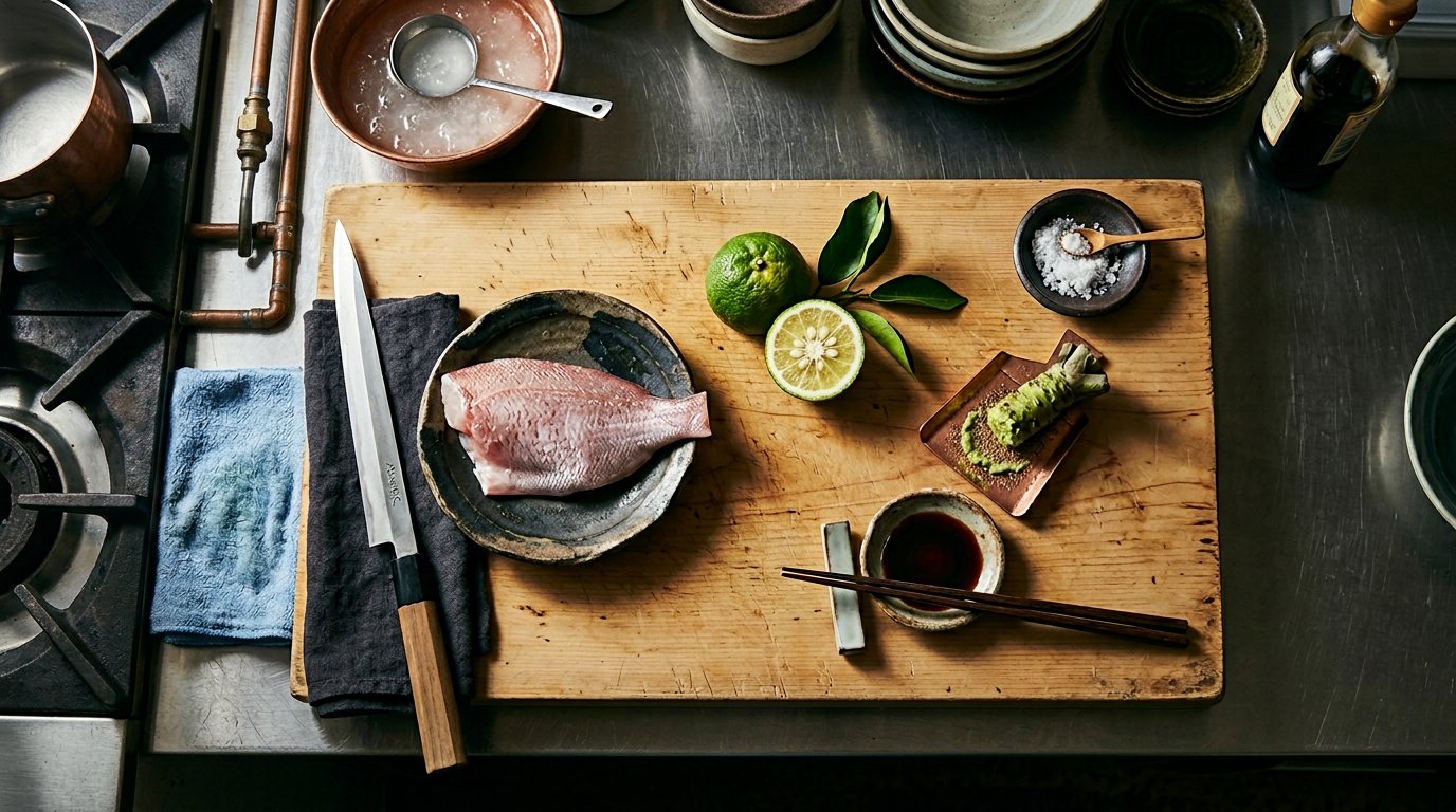 和食の食材と調理器具